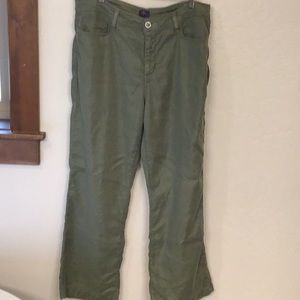 NYDJ Linen and Tencel blend pants, 16, sage green